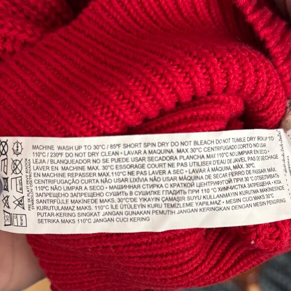 MANGO - Women's Checks Knitted Sweater in Red/Cream - Picture 5 of 8